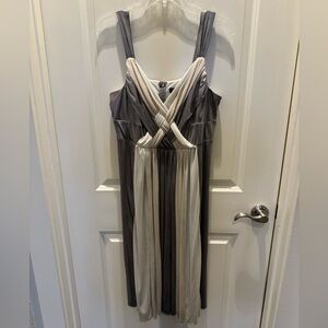 Metallic midi dress